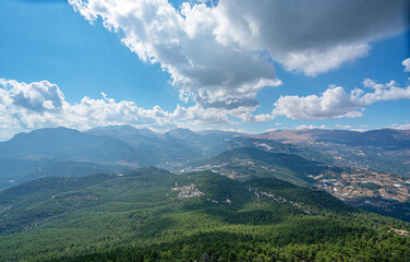The scenic view of Kızlar Dağı and Alimpınarı plateau at Taurus mountains, Antalya