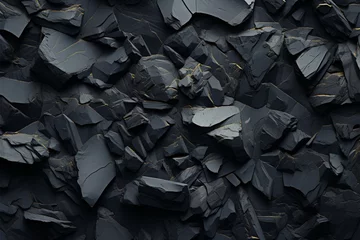 Poster Geologys depths Coal black texture sets the stage for a dark background © Jawed Gfx