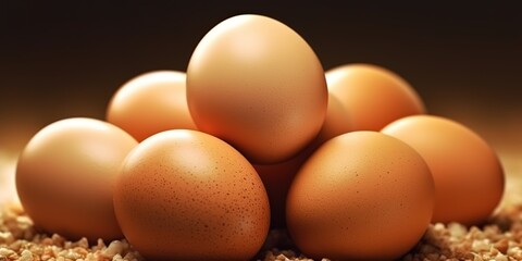 pile of fresh eggs. generative AI
