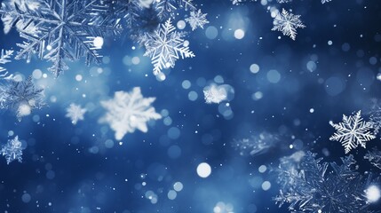 Fototapeta na wymiar Glittering Snowflakes Abstract Background - Winter Sparkle and Christmas Decor