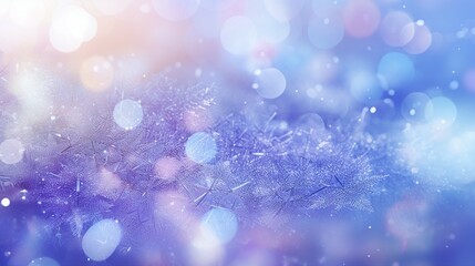 Obraz na płótnie Canvas Glittering Snowflakes Abstract Background - Winter Sparkle and Christmas Decor