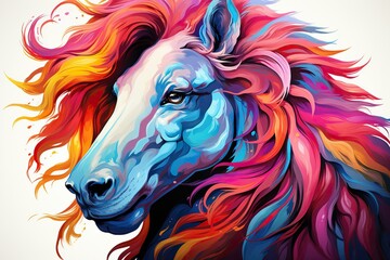 Obraz na płótnie Canvas horse head illustration