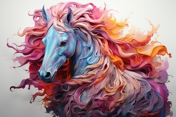 Obraz na płótnie Canvas horse with background