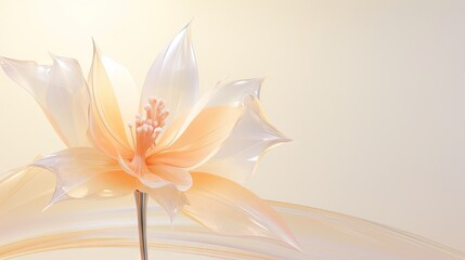  a white and yellow flower on a white and yellow background.  generative ai