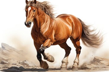 Obraz premium horse on the beach