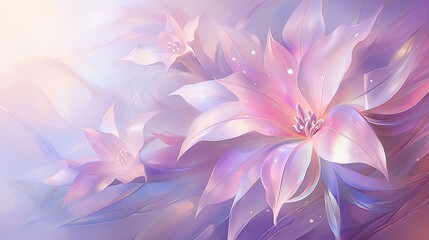  a painting of a pink flower on a blue background with a white center.  generative ai