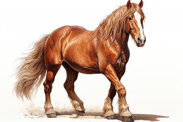 Obraz premium horse isolated on white background