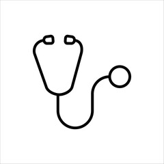 Stethoscope icon symbol for your web site design Stethoscope icon logo, app, UI. isolated on white background