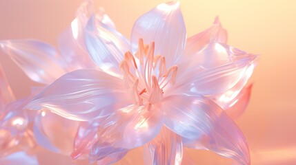  a close up of a flower with a blurry background.  generative ai