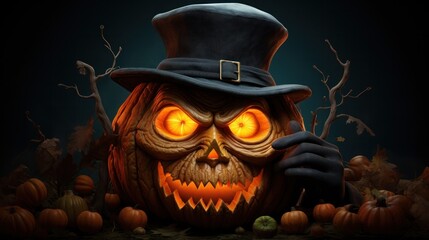 Halloween pumpkin detective