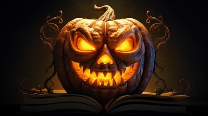 Halloween pumpkin laugh