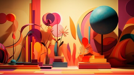 Vibrant Abstract Art: Creative Background Illustration