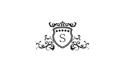 Black elegant logo template S