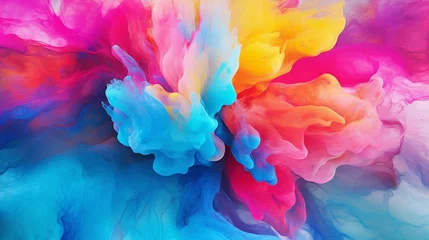 Zelfklevend Fotobehang Detailed Colorful Abstract Colorimetry Background  © Humam