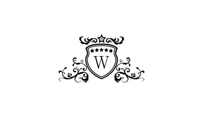 Black elegant logo template W