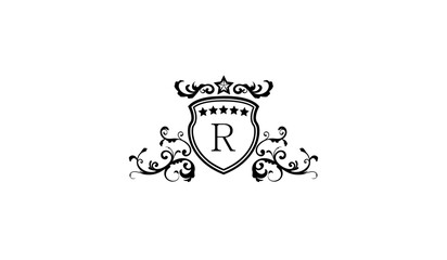 Black elegant logo template R