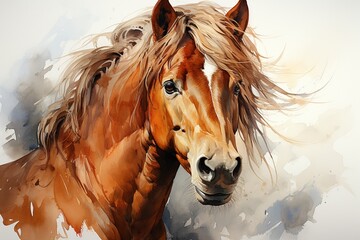 horse in winter