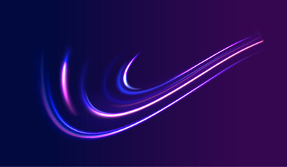 A large set of low-poly designs made of thin lines in the form of branches, spirals and arcs. Magic golden luminous glow design. Neon motion glowing wavy lines. Vector illustration.