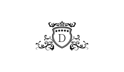 Black elegant logo template D