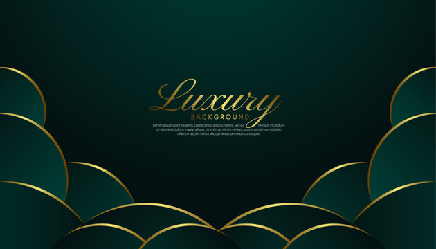 Green luxury circle pattern background. Elegant style concept. Images wallpaper