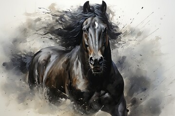 horse in winter