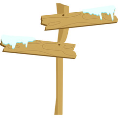 Wooden Winter Sign
