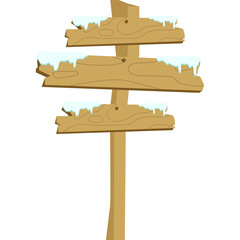 Wooden Winter Sign
