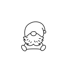 Cute cartoon Christmas gnome