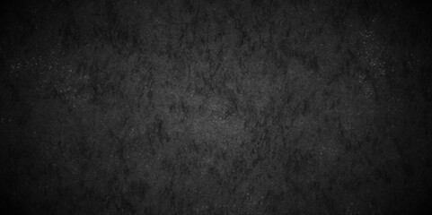 Fototapeta premium Dark Black texture chalk board and black board background. stone concrete texture grunge backdrop background anthracite panorama. Panorama dark grey black slate background or texture.