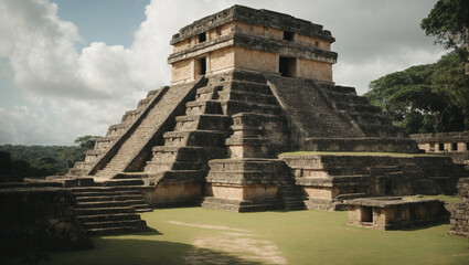 Fototapeta na wymiar Mayan Temple Complex