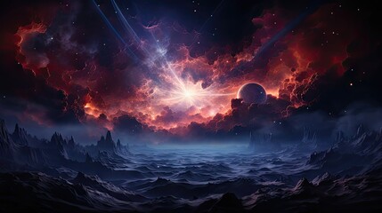 Cosmic Background. Supernova Explosion
