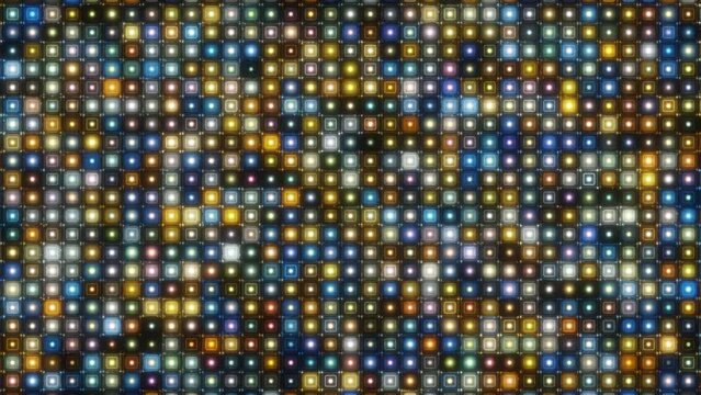 Flashing Rectangles and Dots Array Background Seamless Loop