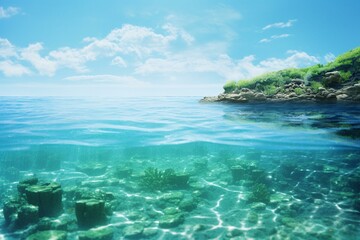 Fototapeta na wymiar Sea of Iriomote Island. Generative AI