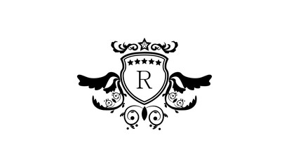 Elegant ornamental logo R
