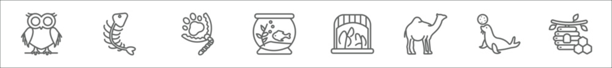 outline set of line icons. linear vector icons such as