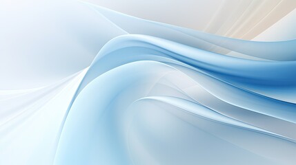  a blue and white abstract background with waves and curves of light.  generative ai