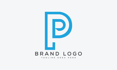 letter P logo design vector template design for brand. - obrazy, fototapety, plakaty