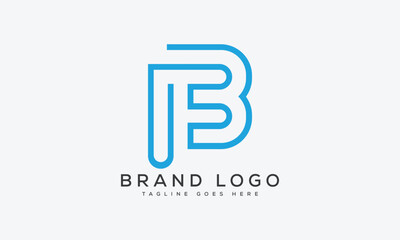 letter FB logo design vector template design for brand. - obrazy, fototapety, plakaty