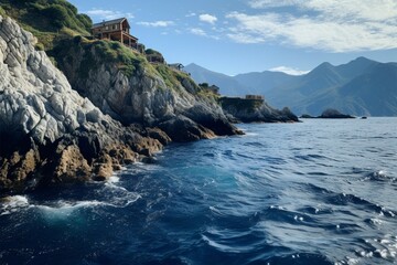 The rugged, beautiful wilderness of Lofoten Islands in Reine, Norway