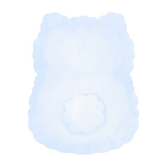 cute happy fluffy cat smile white snowman For winter New year and Christmas watercolor cartoon style