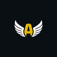 initial letter A wing logo
