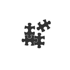 Puzzle Pieces vector concept icon or sign in outline style
