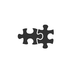 Puzzle Pieces vector concept icon or sign in outline style