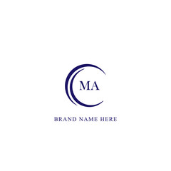 MA logo. M A design. White MA letter. MA, M A letter logo design. Initial letter MA linked circle uppercase monogram logo. M A letter logo vector design. 