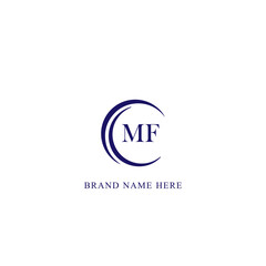 MF logo. M F design. White MF letter. MF, M F letter logo design. Initial letter MF linked circle uppercase monogram logo. M F letter logo vector design. 