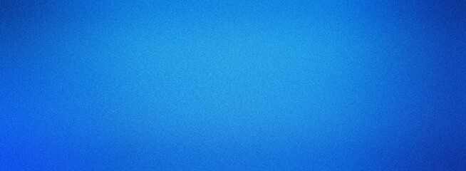 Bright blue gradient noise texture plain simple blur copy space background banner horizontal  - obrazy, fototapety, plakaty