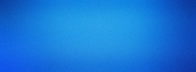 Fotobehang Bright blue gradient noise texture plain simple blur copy space background banner horizontal  © Merimay