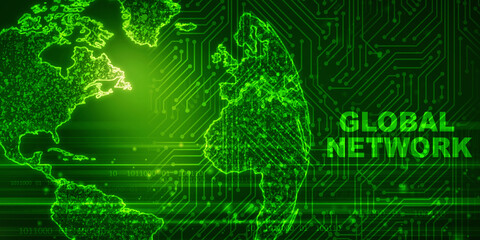 2d illustration world map abstract background