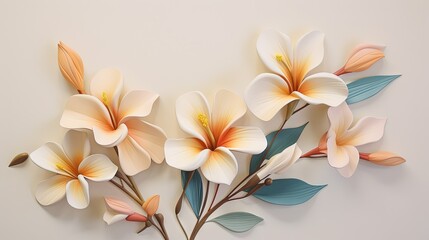  a bunch of flowers that are sitting on a wall together.  generative ai