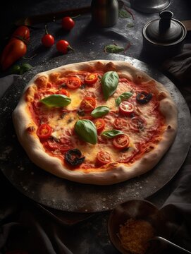 pizza with mushrooms